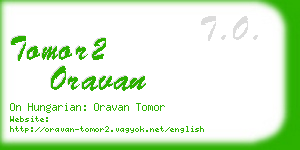 tomor2 oravan business card